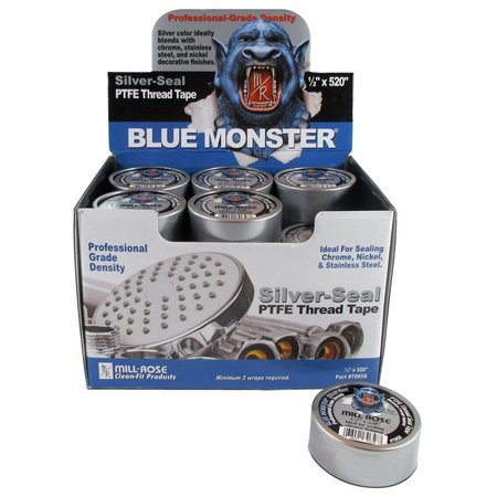 BLUE MONSTER Mill Rose  Silver 1/2 in. W X 520 in. L Thread Seal Tape 70658